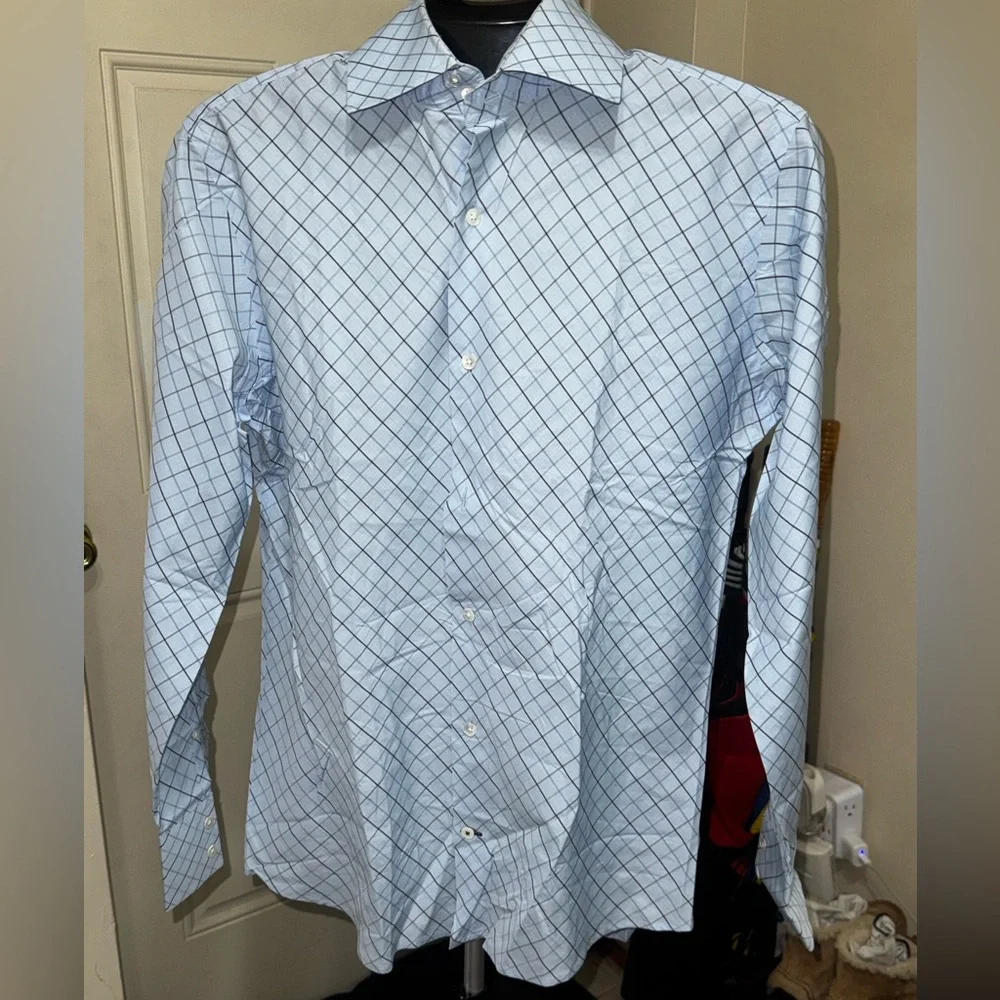 Banana Republic I Men’s I Shirt I Light Blue Windowpane